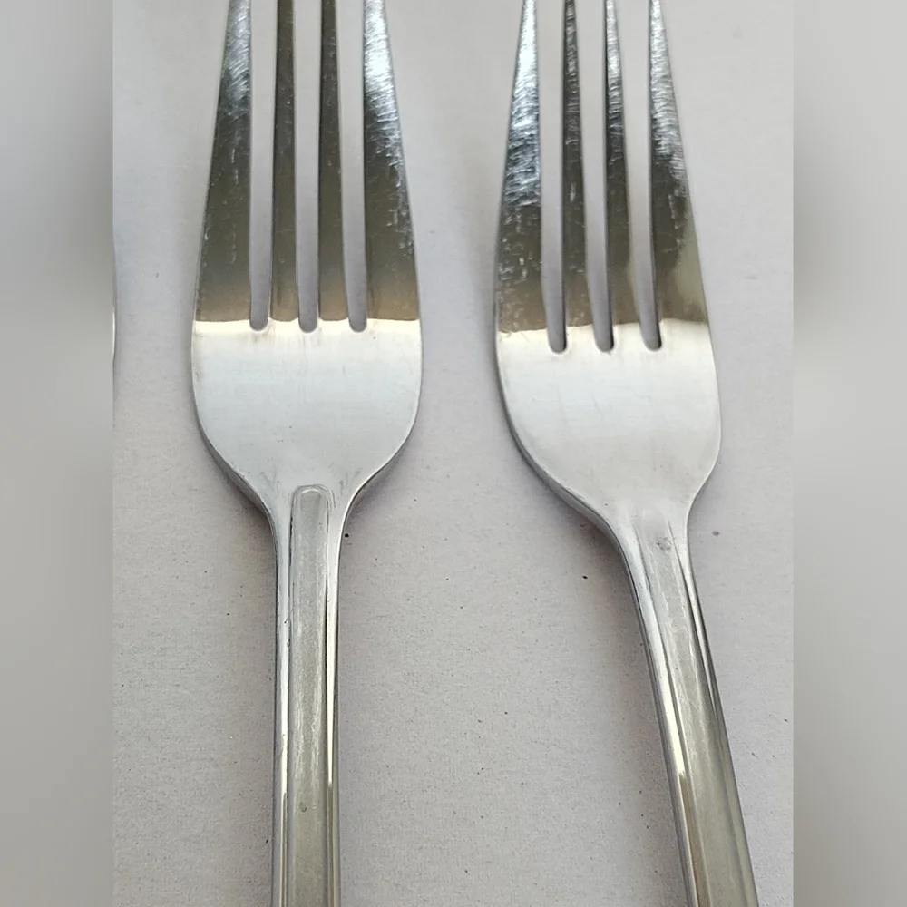 Oneida Stainless JOANN Dinner Forks JOANNE Set of 4 Frosted Glossy Flatware #